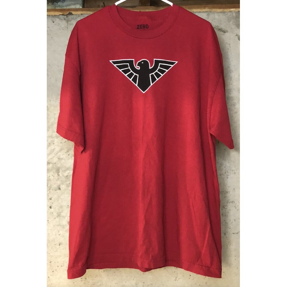 Vintage Zero Skateboards Red Bird Tribute Graphic Skate T-Shirt XL Jamie Thomas